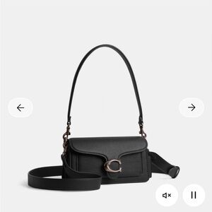 Coach Tabby 20 in Black Pebbled leather